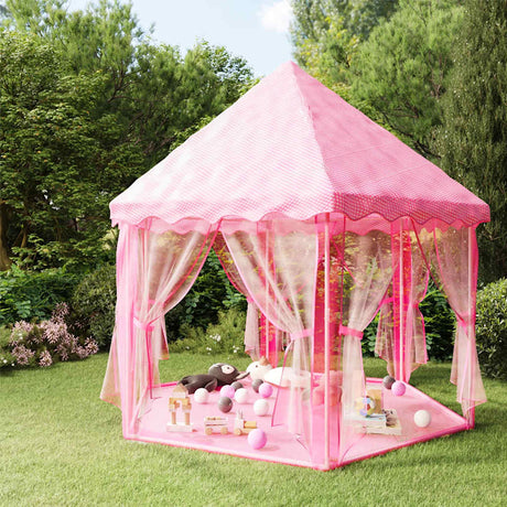 VidaXL Prinzessinnen-Spielzelt mit 250 Bällen 133x140 cm rosa