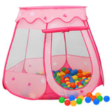 Vidaxl Children's Play Tent avec 250 balles 102x102x82 cm rose