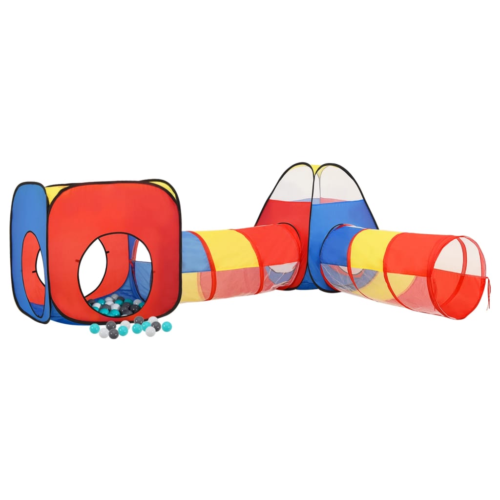 Tenda da gioco per bambini Vidaxl con 250 palline 190x264x90 cm multilorato