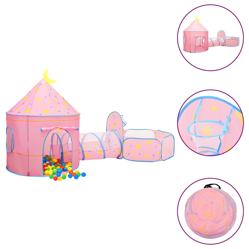 VIDAXL KinderSpeeltent traf 250 ballen 301x120x128 cm Roze
