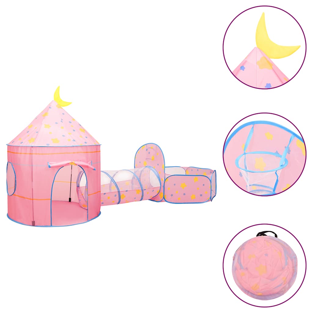 VIDAXL KinderSpeeltent traf 250 ballen 301x120x128 cm Roze