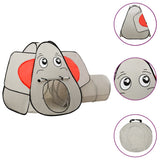 Tienda de juego para niños Vidaxl con 250 bolas Elefante 174x86x101 cm Gray