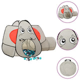 Vidaxl Kanner spillt Zelt mat 250 Bäll Elefant 174x86x101 cm Grau