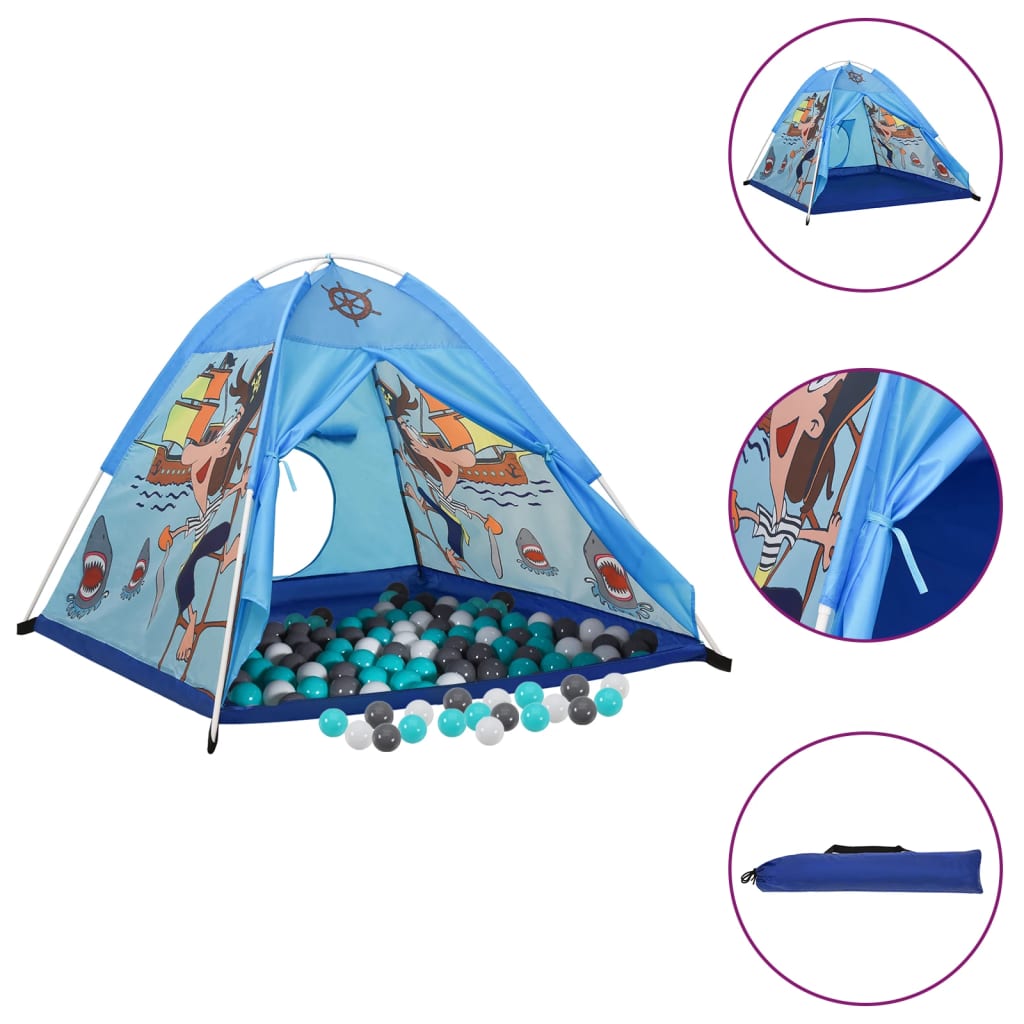 Vidaxl Kinderspielzelt mit 250 Bällen 120x120x90 cm blau