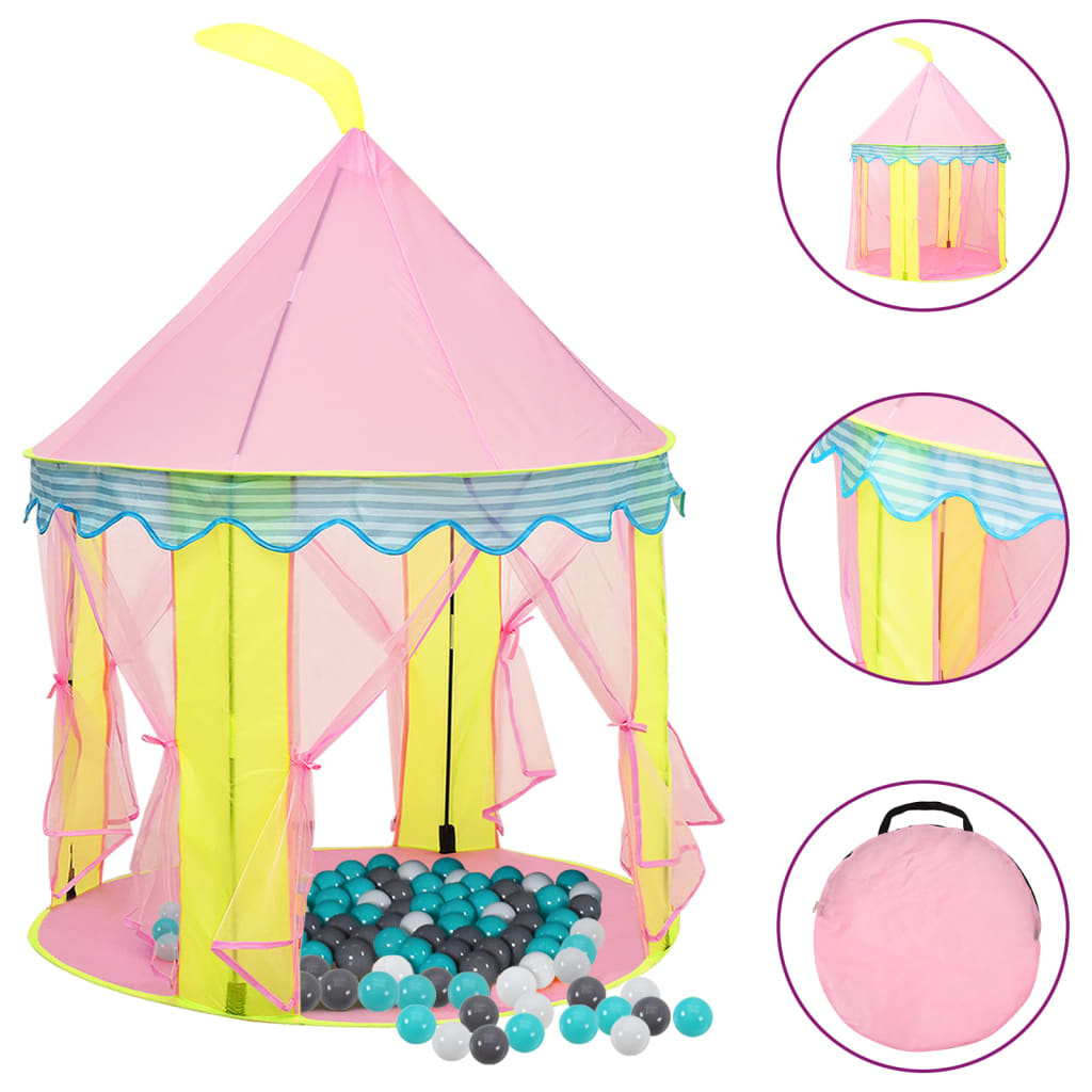 Vidaxl Kinderspielzelt mit 250 Bällen 100x100x127 cm Pink