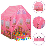 Tenda da gioco per bambini Vidaxl con 250 palline 69x94x104 cm rosa