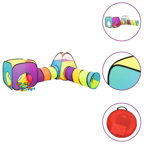 VidaXL Kinderspielzelt mit 250 Bällen 190x264x90 cm mehrfarbig