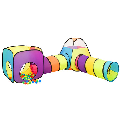 VidaXL Kinderspielzelt mit 250 Bällen 190x264x90 cm mehrfarbig
