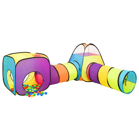 VidaXL Kinderspielzelt mit 250 Bällen 190x264x90 cm mehrfarbig