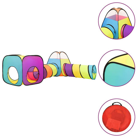 VidaXL Kinderspielzelt mit 250 Bällen 190x264x90 cm mehrfarbig