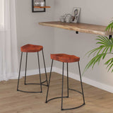 Vidaxl barkrukken 2 st gavin 45x40x63 cm massief mangohout