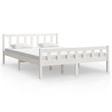 Vidaxl bedframe massief hout wit 150x200 cm