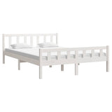 Vidaxl bedframe massief hout wit 150x200 cm