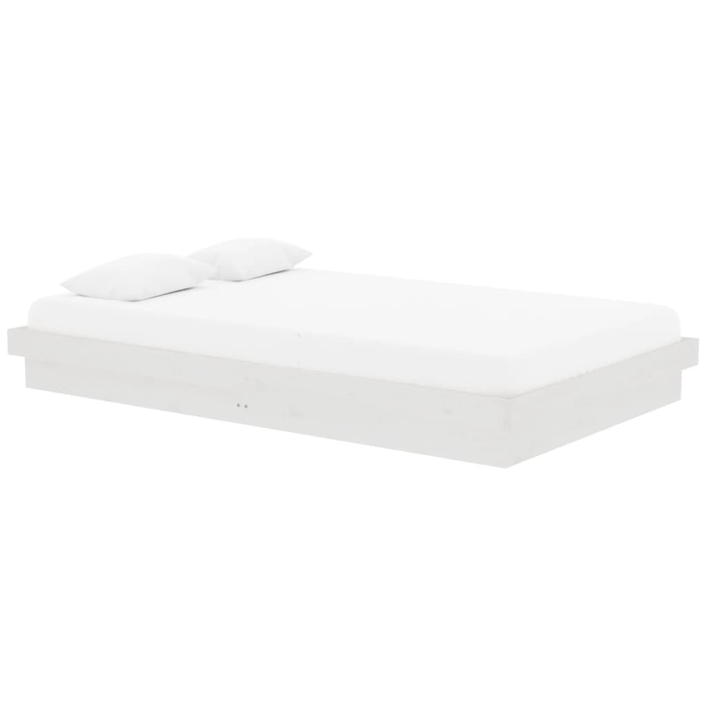 Vidaxl bedframe massief hout wit 120x200 cm