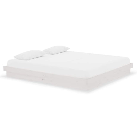 Vidaxl bedframe massief hout wit 180x200 cm
