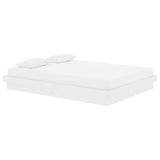 Vidaxl bedframe massief hout wit 135x190 cm