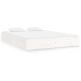 Vidaxl bedframe massief hout wit 150x200 cm
