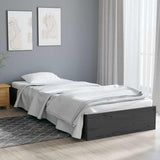 Vidaxl bedframe massief hout grijs 75x190 cm