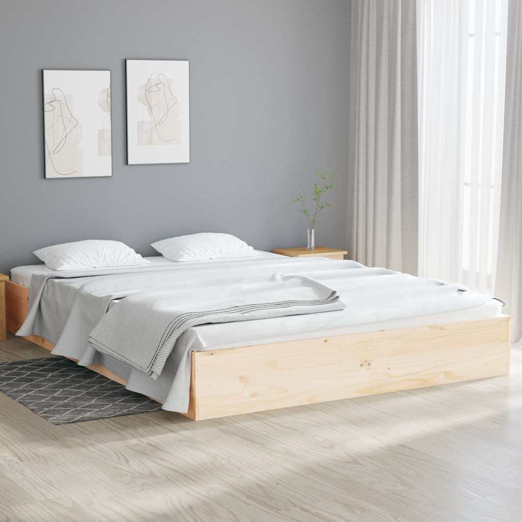 Vidaxl bedframe massief hout 140x190 cm