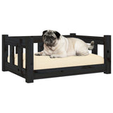 Vidaxl Dog Basket 65.5x50.5x28 cm Pine solide de pin noir