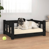 Vidaxl Dog Basket 65.5x50.5x28 cm Pine solide de pin noir