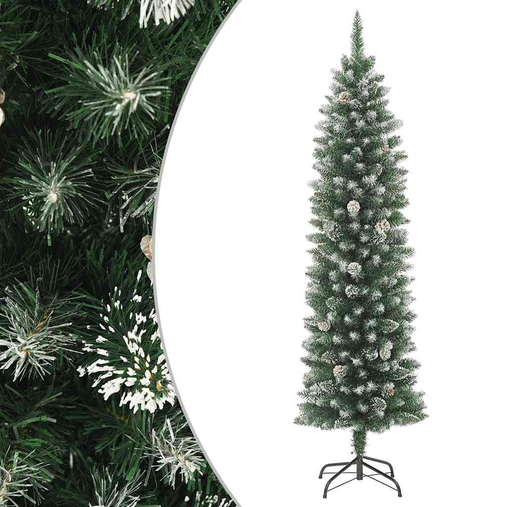 Vidaxl kunstkerstboom étroit avec un PVC standard de 180 cm