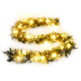 Vidaxl Weihnachtsgirlande mit LED -Leuchten 2,7 m PVC Grün