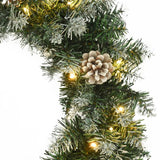 Vidaxl Weihnachtskranz mit LED -Leuchten 45 cm PVC Grün