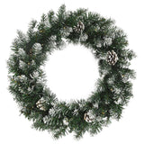 Vidaxl Weihnachtskranz mit LED -Leuchten 60 cm PVC Grün