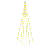 Vidaxl Flagpole Árbol de Navidad 108 LED White White 180 cm