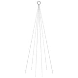 Vidaxl Flagmpole Weihnachtsbaum 108 LEDs kalt weiß 180 cm