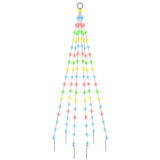 Vidaxl Flagmpole Weihnachtsbaum 108 LEDs mehrfarbig 180 cm