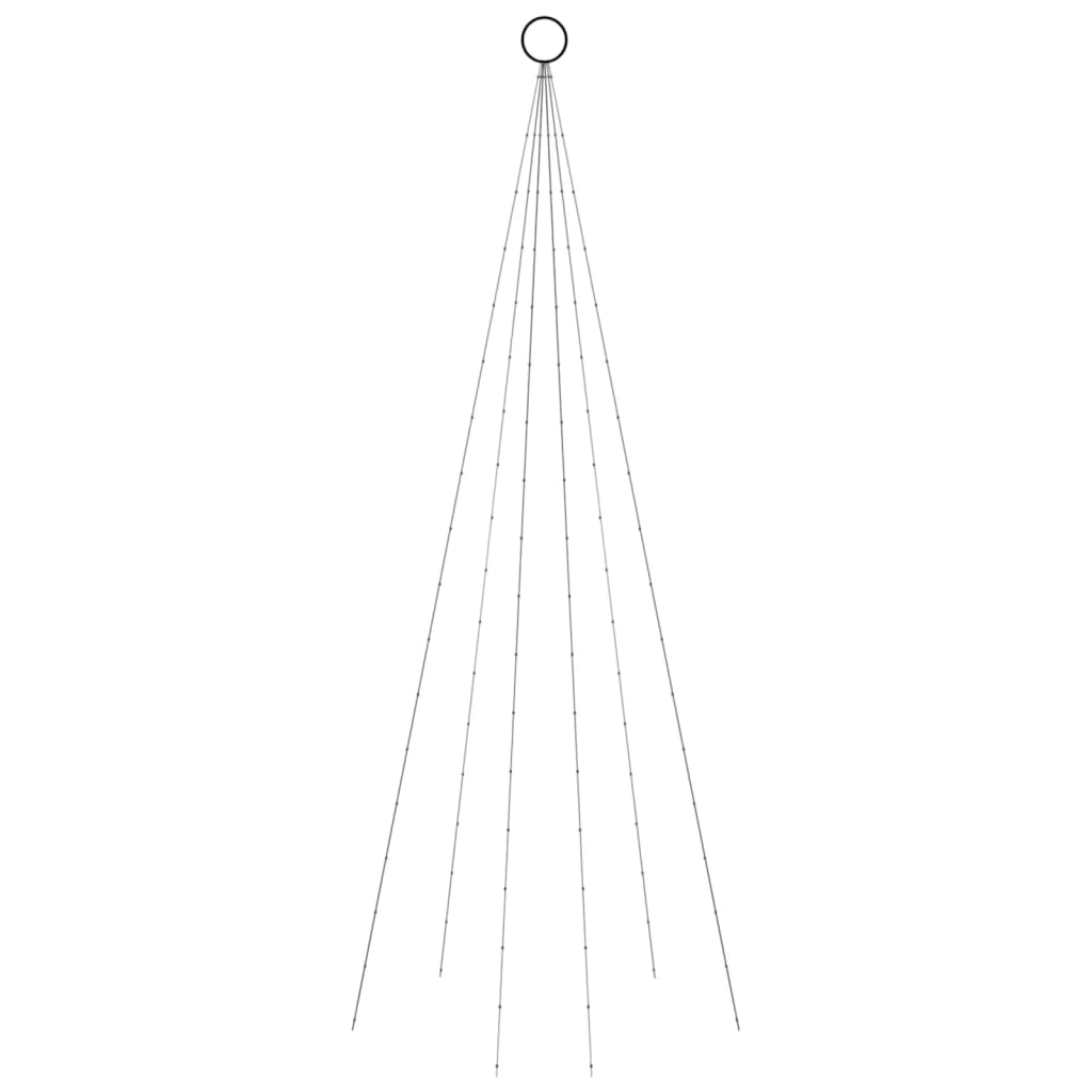 Vidaxl Flagmpole Weihnachtsbaum 108 LEDs mehrfarbig 180 cm