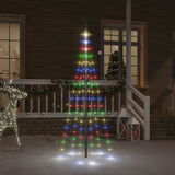 Vidaxl Flagmpole Weihnachtsbaum 108 LEDs mehrfarbig 180 cm