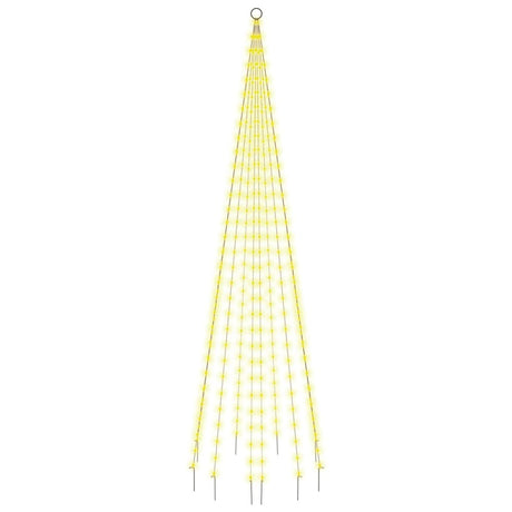 Vidaxl Flagmpole Weihnachtsbaum 310 LEDs warm weiß 300 cm