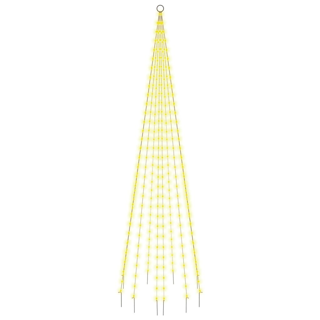 Vidaxl Foogpole Christmas Tree 310 LED diody teplé bílé 300 cm