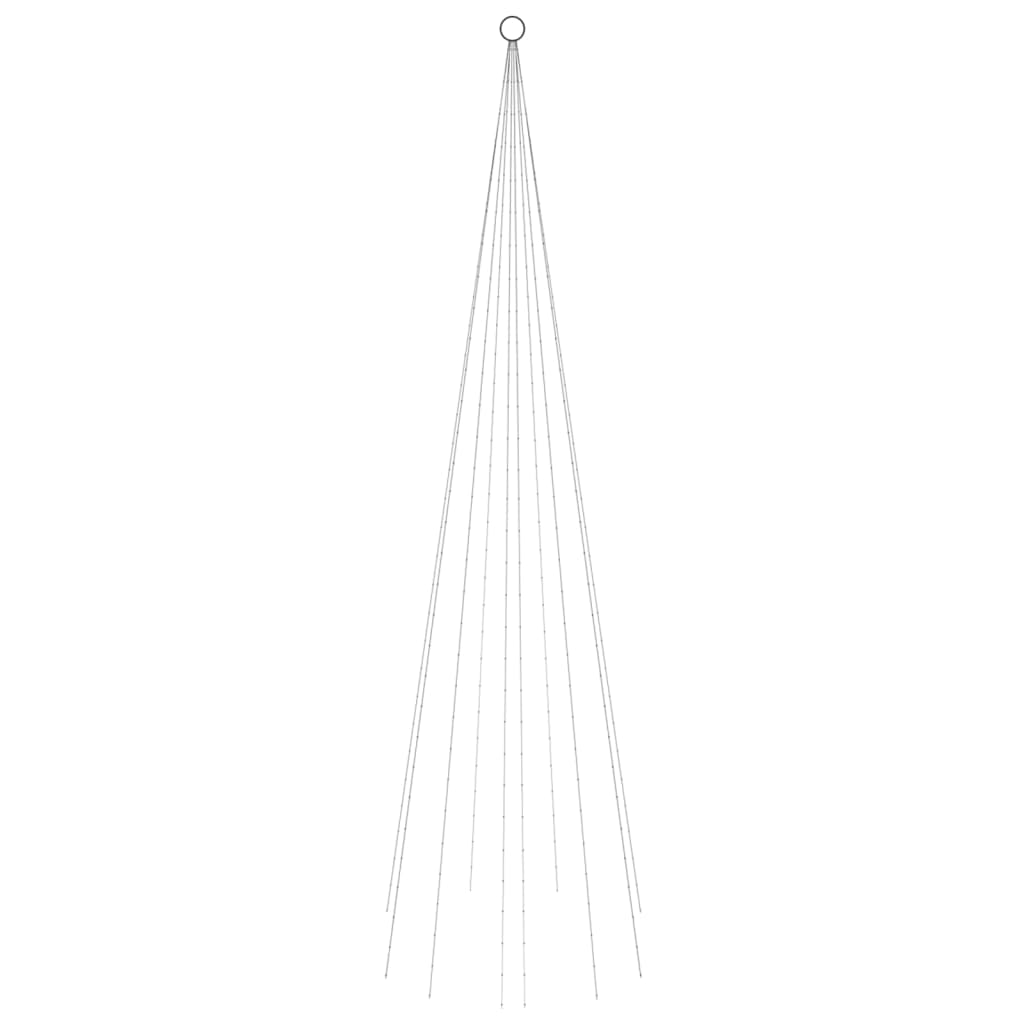 Vidaxl Flagpole Christmas Tree 310 LED Azul 300 cm