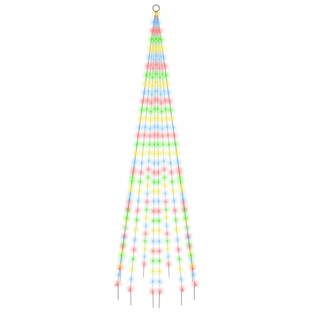 Vidaxl Vlaggenmast Árbol de Navidad 310 LED Multicolor 300 cm