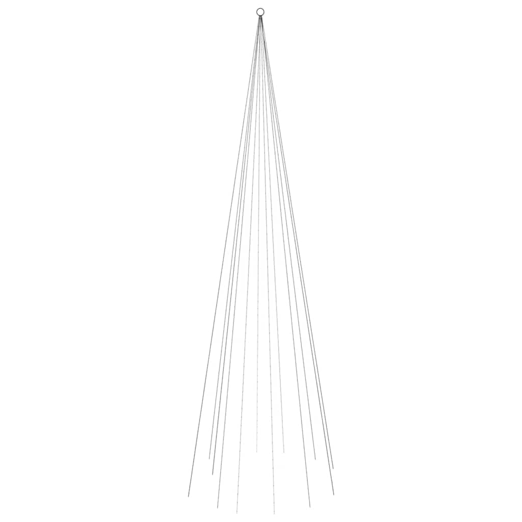 Vidaxl vlaggenmast kerstboom 732 led's warmwit 500 cm