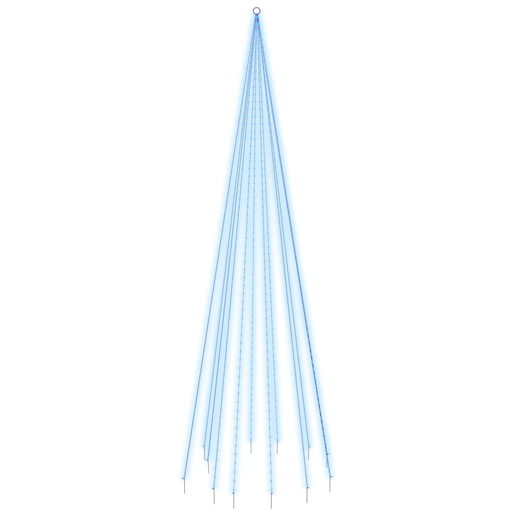 Vidaxl flagpole Christmas tree 732 LEDs blue 500 cm