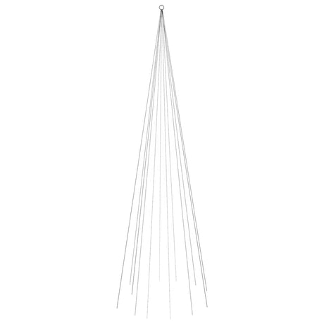 VIDAXL VLAGGenmast Weihnachtsbaum 732 LEDs mehrfarbig 500 cm