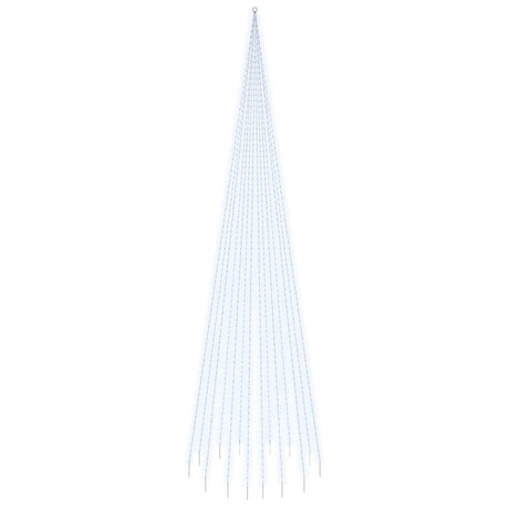 Vidaxl Flagmpole Weihnachtsbaum 1134 LEDs Kalt weiß 800 cm