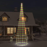Vidaxl vlaggenmast kerstboom 1134 led's meerkleurig 800 cm