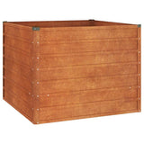 Vidaxl -Pflanzer erhoben 100x100x77 cm Corten Stahl Rusty
