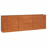 VIDAXL -Pflanzer erhöht 240 x 40 x 77 cm Corten Stahl Rusty