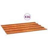 Vidaxl Roof Panels 36 St 60x44 cm Corten stål Rusty