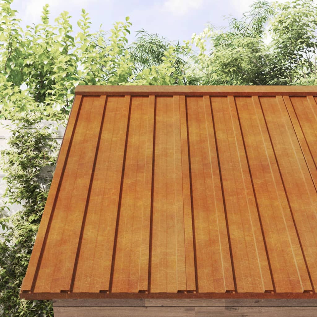 VIDAXL -Dachplatten 12 Stcs 100x44 cm Corten Stahl rostig