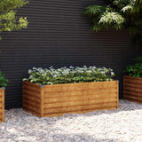 Vidaxl erhöhte Gartenschale 100x50x36 cm Corten Stahl