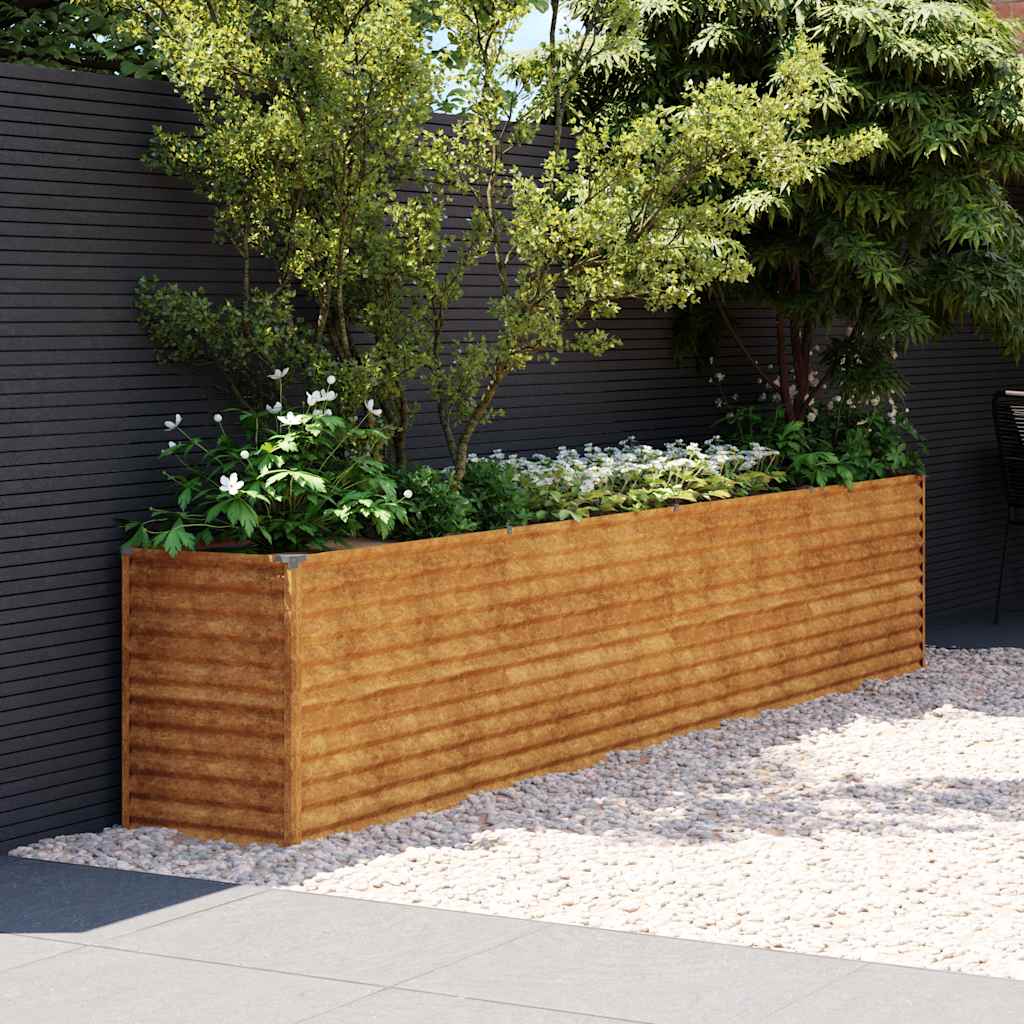 Vidaxx erhöhte Gartenbox 385x50x69 cm Cortenstahl