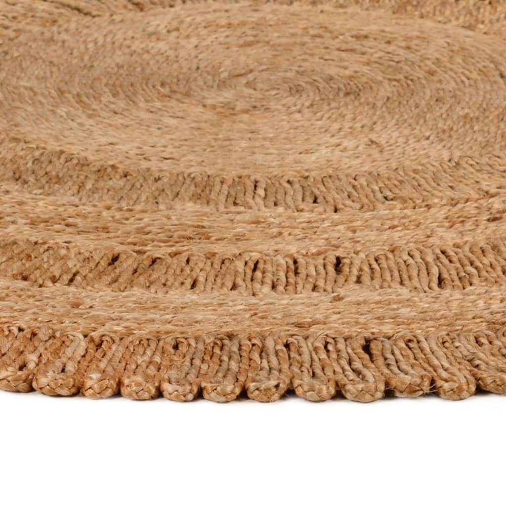 Vidaxl Teppich um 120 cm geflochtene Jute
